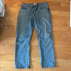 Agolde Women's Light Blue Straight Leg Jeans